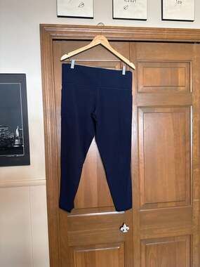 Athleta Salutation Stash Tight Navy Blue High Waisted Leggings 1X